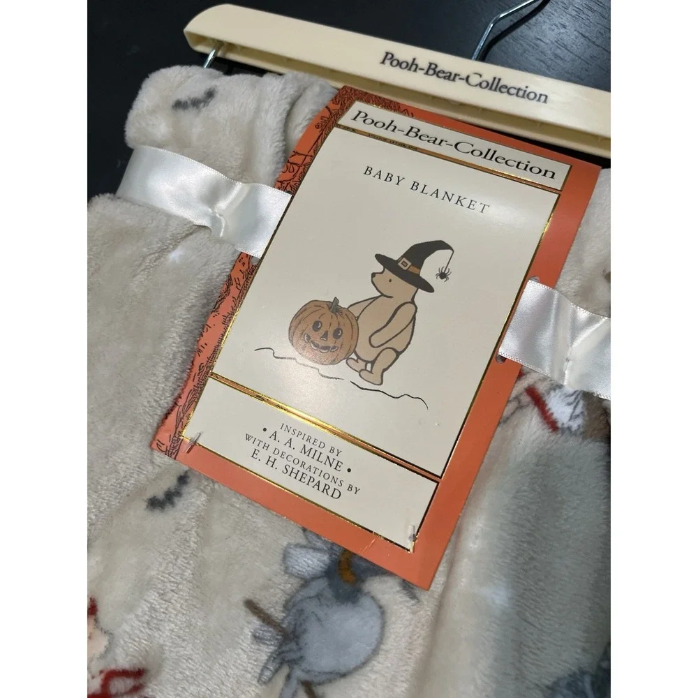 Classic Disney Winnie The Pooh Halloween Baby Blanket Eeyore Piglet Costumes NEW